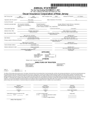 Fillable Online Oscar Garden State Insurance Corporation Nj Gov Fax