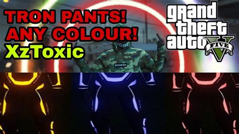 GET ANY COLOUR TRON PANTS GLITCH SOLO EASY GTA5 ONLINE YouTube