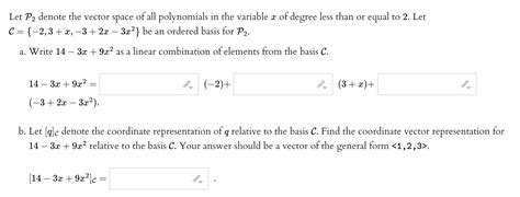 Solved Let P2 Denote The Vector Space Of All Polynomials In