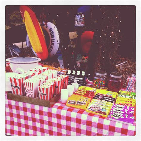 Movie Night In Our Backyard Concession Stand Set Up Kids Movie