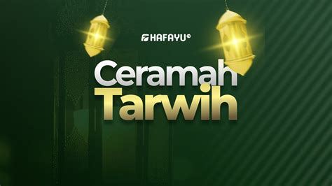 Ceramah Tarwih Al Ustadz Luqman Ali Thohir Youtube