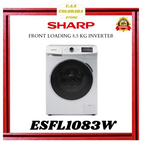 Jual MESIN CUCI SHARP ESFL1083W MESIN CUCI FRONT LOADING 8 5 KG ES