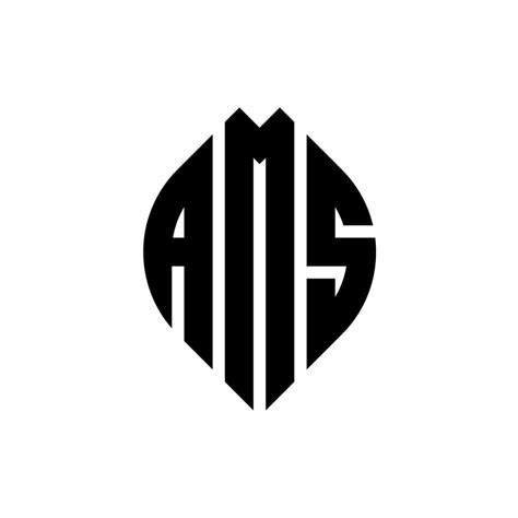 Diseño De Logotipo De Letra De Círculo Ams Con Forma De Círculo Y