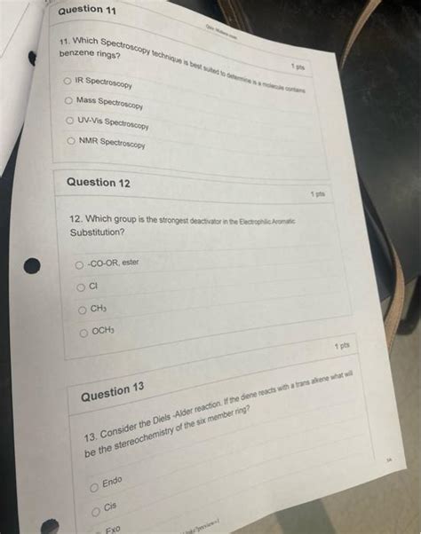 Solved 11 Which Spectroscopy Technique Is Bey Waynto Chegg