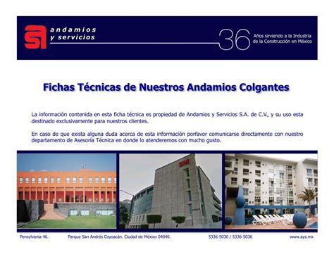 PDF Andamios Y Servicios 36 Fichas Tecnicas Anda Andamio Colgante