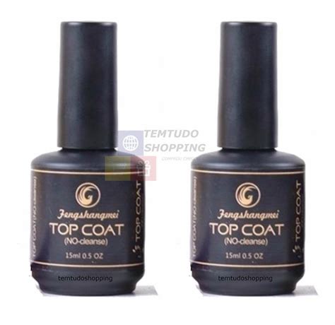 Selante Top Coat Fengshangmei Feng Pretinho Poder Brilho Unhas