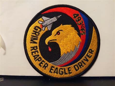 USAF 493RD FIGHTER SQUADRON PATCH 3 3 4 X 3 3 4 INCHES EBay