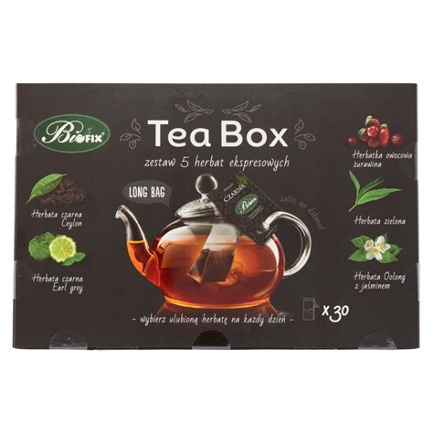 Bifix Tea Box Zestaw Herbat Ekspresowych Czarna Zielona Saszetek