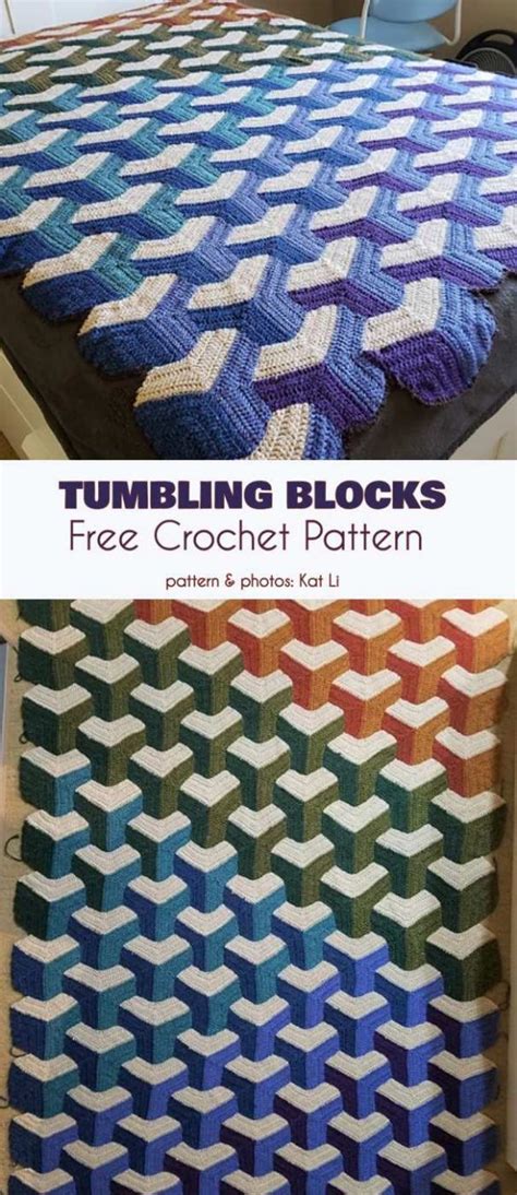 Tumbling Blocks Free Crochet Pattern Your Crochet