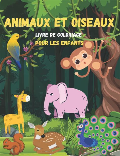 Buy Animaux Et Oiseaux Livre De Coloriage Pour Les Enfants Dessins à