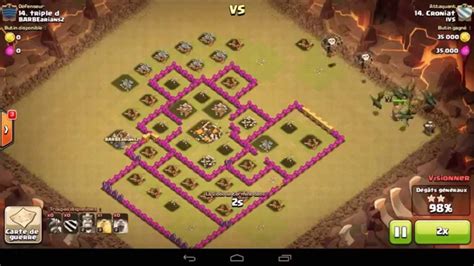 Croniat Clash Of Clans Hdv Attaque Full Dragons Ballons Du Cdc Youtube