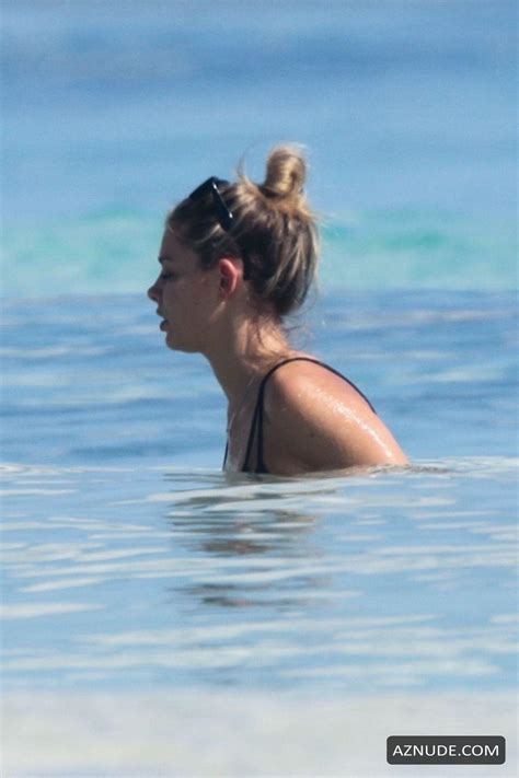 Danielle Knudson Sizzles In A Black Thong Bikini To Celebrate A Tropical Christmas In Tulum AZNude