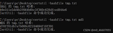 Linux、windows下用命令行计算文件的哈希值（md5等）linux Certutil命令计算分区哈希 Csdn博客