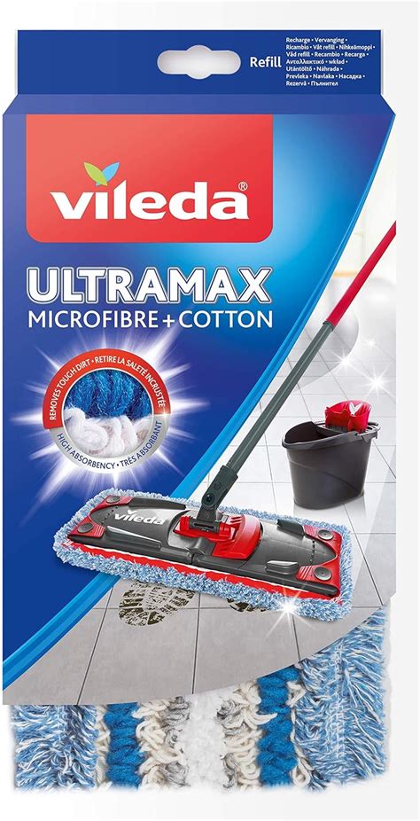 Vileda Housse Micro Coton Pour Balai Plat Ultramax Lot De