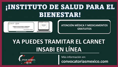 ≫ ¿tramita El Carnet Insabi 2024 En Línea ¡instituto De Salud Para El