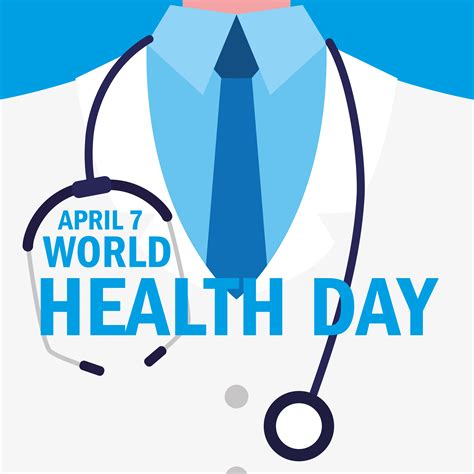 World Health Day Card With Doctor 1312019 Vector Art At Vecteezy