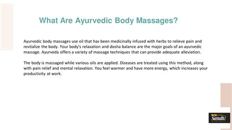 Ppt Different Types Of Ayurvedic Massage And It S Benefits Powerpoint Presentation Id 11910817