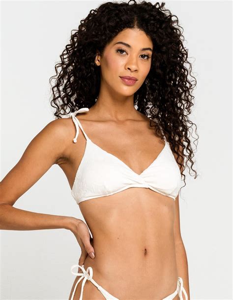 Billabong Crystal Tides Tali Bikini Top Off White Tillys