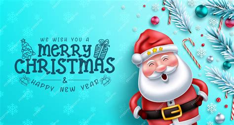 Premium Vector Christmas Santa Greeting Vector Background Design