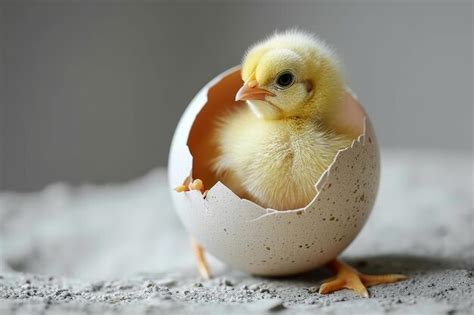 Premium Photo Yellow Chicken Hatching From Egg