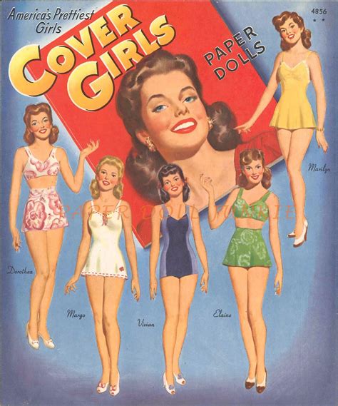 Magazine Cover Girls Paper Dolls 1940s Paper Dolls Etsy