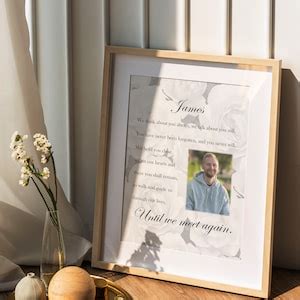 Memorial Gift Photo Frame Wedding Memorial Remembrance Frame Funeral ...