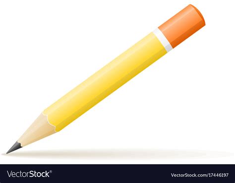 Isolated pencil on transparent background Vector Image