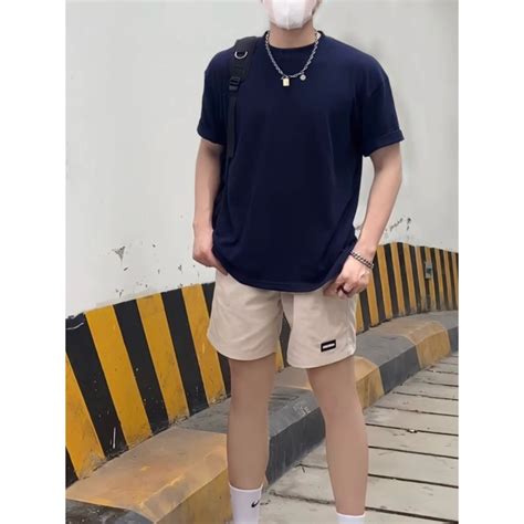 Pass New O Thun Tr N Localbrand Cotton Xanh Navy V I P Shopee