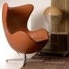 Fritz Hansen Fauteuil L Oeuf Egg Cuir Ambientedirect