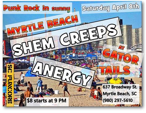 Shem Creeps and Anergy at Gator Tails in Myrtle Beach | Gator Tails, Myrtle Beach, SC | April 8 ...