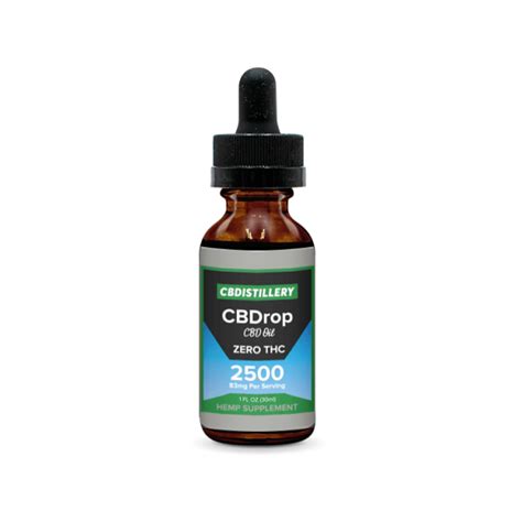 Cbdistillery Cbd Oil Tincture Thc Free 2500mg 30ml Drganja