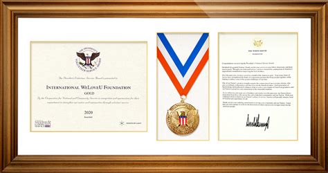 The U.S. President’s Volunteer Service Award 2020 - The Intl. WeLoveU ...