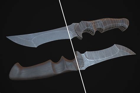 D Model Knives Pack Models Vr Ar Low Poly Cgtrader