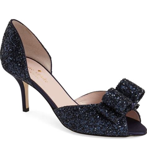 Kate Spade New York Sela Glitter Bow Peep Toe Pump Women Nordstrom