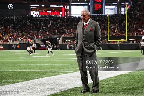 Atlanta Falcons Owner Arthur Blank Looks On From The Sideline During