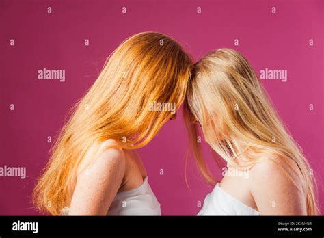 Two Women Touching Each Other Hi Res Stock Photography And Images Alamy