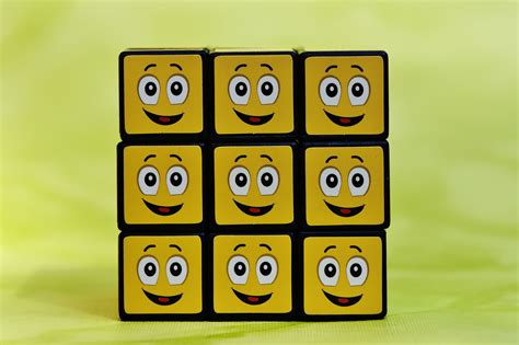 Free Images Number Yellow Toy Smile Font Funny Cube Faces