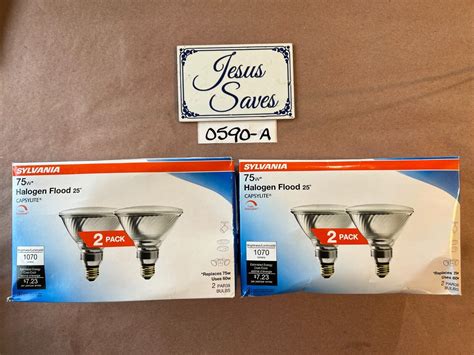 4 SYLVANIA Capsylite Halogen Flood Dimmable PAR38 Bulb 75w Uses 60