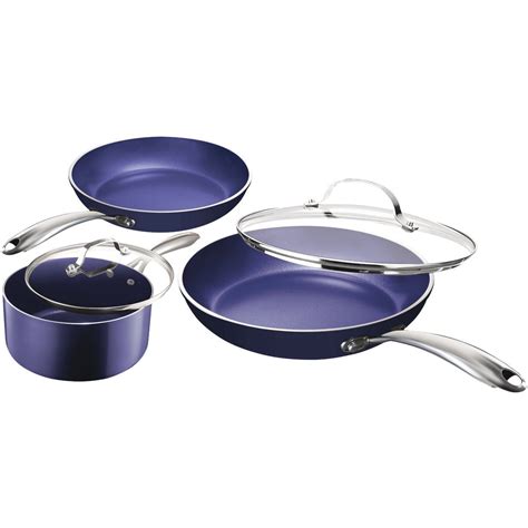 GraniteStone Diamond Blue Non-Stick Cookware Set (5-Piece) | Do it Best