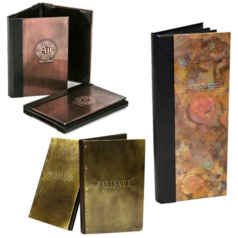 Metal Menu Covers - Bielen and Associates