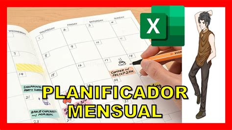 Planificador Mensual Excel Para Imprimir Youtube