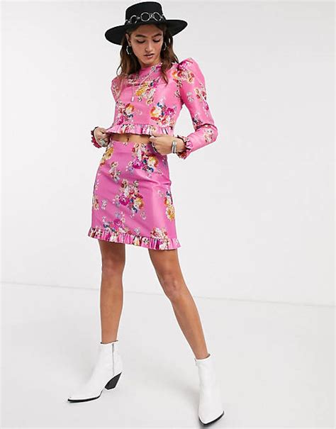 Asos Design Pink Floral Co Ord Asos