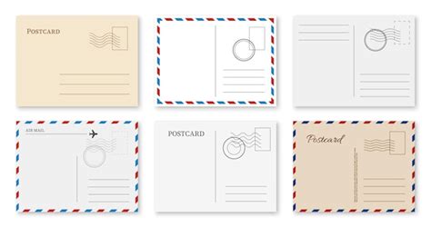 Premium Vector Set Of Simple Blank Postcards