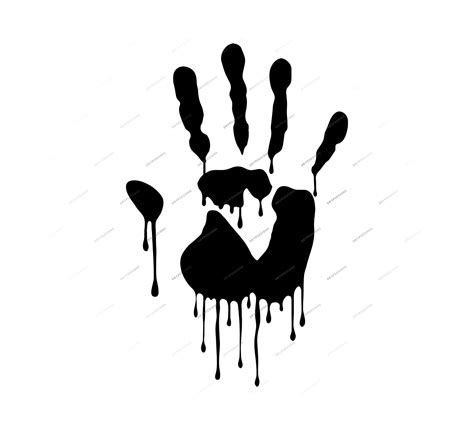 Dripping Handprint Svg Png Clipart Graphic Handprint Sign Vector Shape