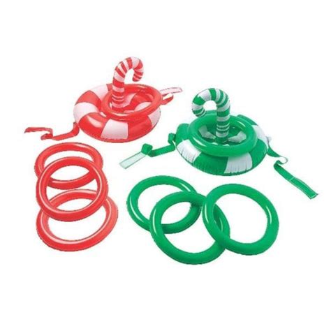 Inflatable Candy Cane Ring Toss Game Set | PartyGlowz.com