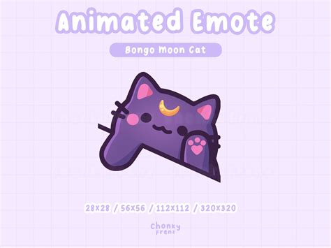 Emote De Gato Lunar Animado Emote De Gato Bongo Emote De Gato Para