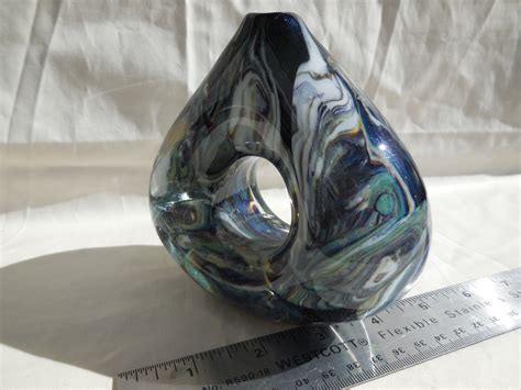 Robert Eickholt Art Glass Perfume Bottle Paperweight 2003 Collectors