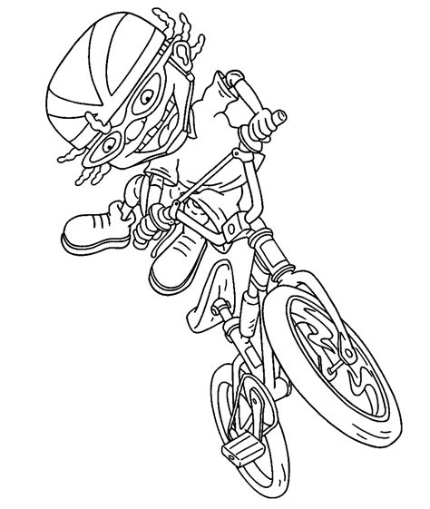 Riding Bmx Coloring Page Free Printable Coloring Pages