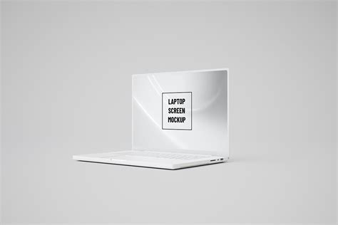 White Laptop Screen Mockup on Behance