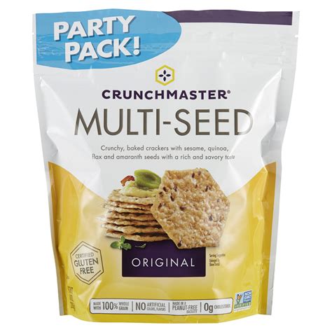 Crunchmaster Gluten Free Multi Seed Crackers Original Party Size 10 Oz